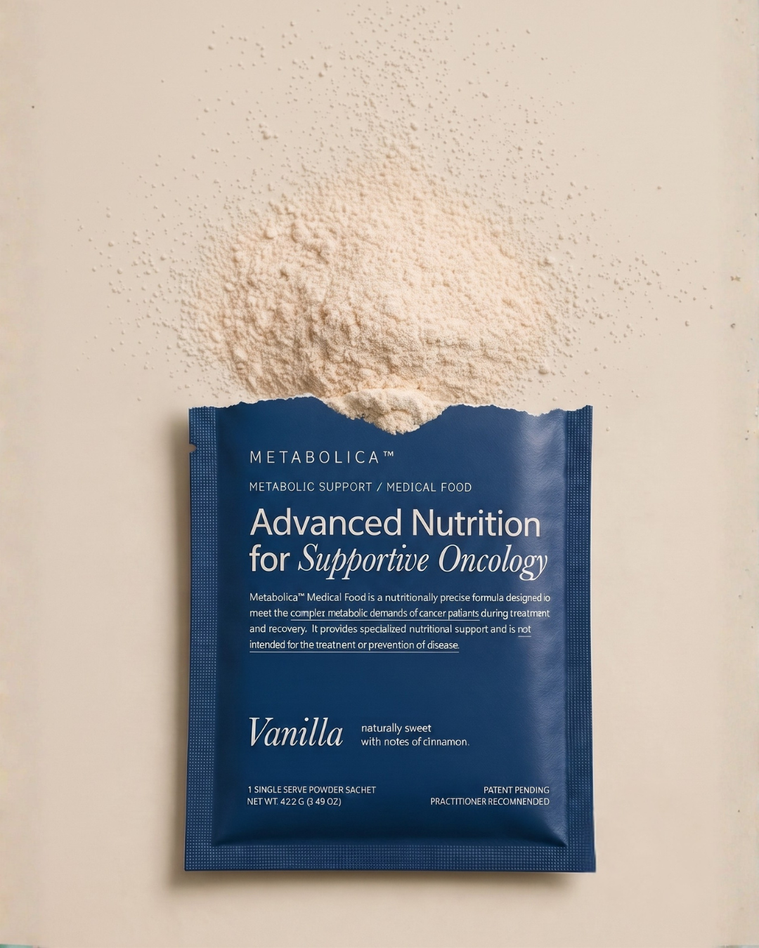 Metabolica Vanilla single-serve sachet with powder